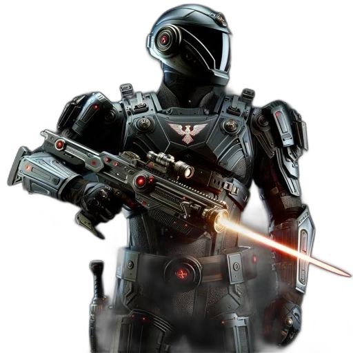 robot, weapon, staff, concept art transparent PNG cut-out