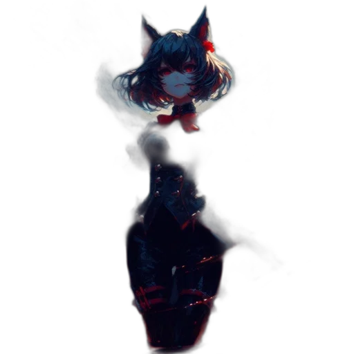 dress, mask, creature, staff transparent PNG cut-out