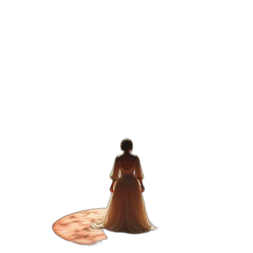 dress, staff, creature, crown transparent PNG cut-out