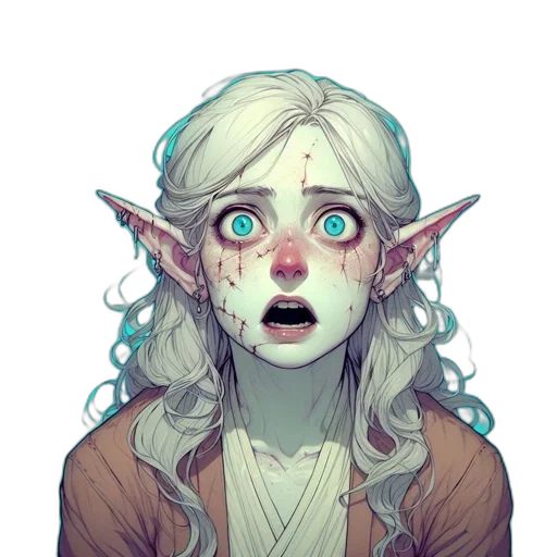 face, mask, creature, staff transparent PNG cut-out