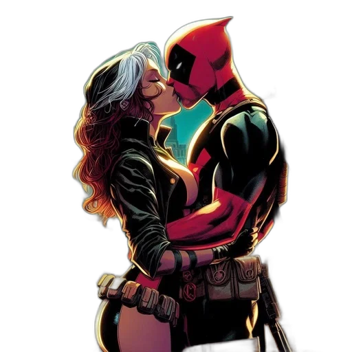 comic book art, concept art, two, marvel transparent PNG cut-out