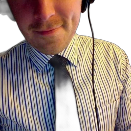 staff, man, striped, shirt transparent PNG cut-out