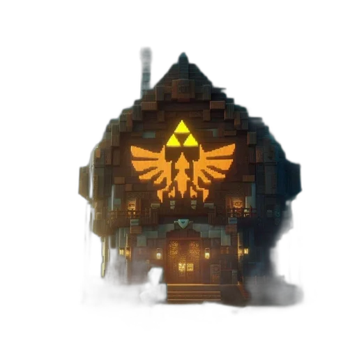 building, mask, weapon, crown transparent PNG cut-out
