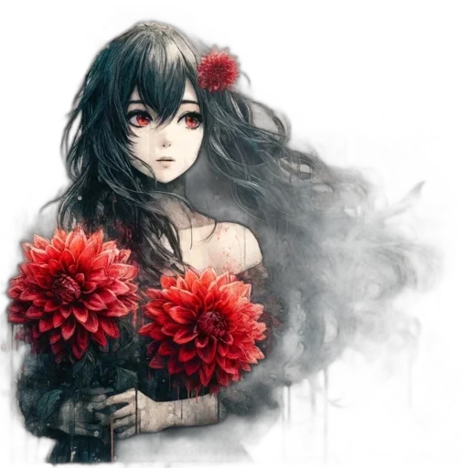 flower, mask, weapon, dress transparent PNG cut-out