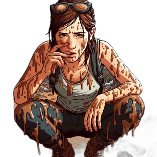 face, comic book art, cyberpunk, concept art transparent PNG cut-out