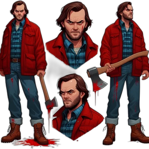 jacket, concept art, comic book art, pixel art transparent PNG cut-out