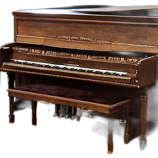 furniture, photorealistic, reverse, piano transparent PNG cut-out