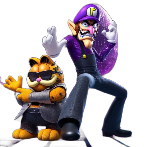 animal, concept art, 3d render, garfield transparent PNG cut-out