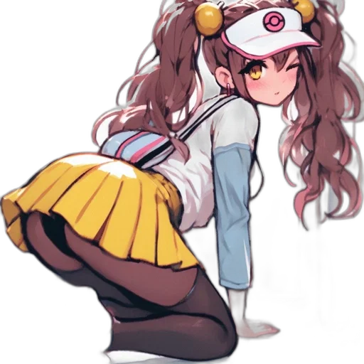 staff, dress, creature, hair transparent PNG cut-out