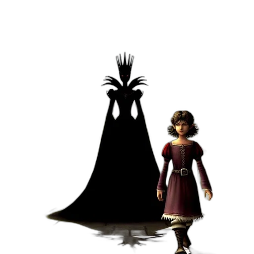 dress, crown, staff, umbrella transparent PNG cut-out