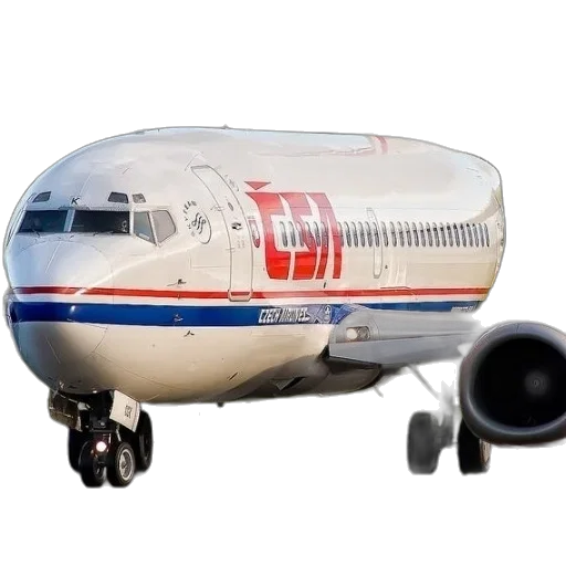 3d render, photorealistic, white, airplane transparent PNG cut-out