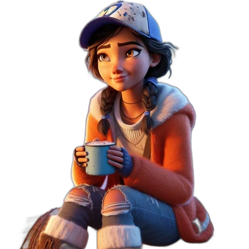 hat, face, staff, robot transparent PNG cut-out