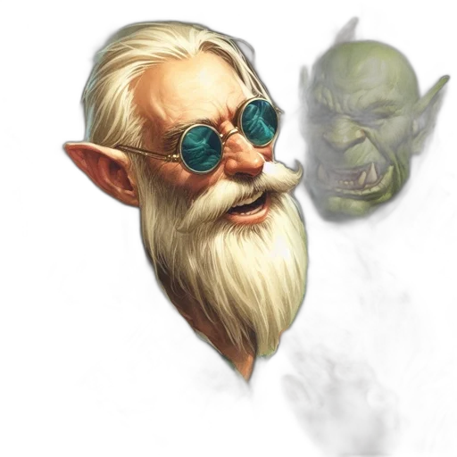 mask, face, staff, fantasy art transparent PNG cut-out