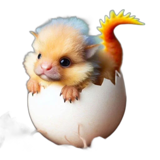 dragon, animal, creature, staff transparent PNG cut-out