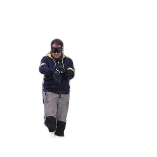 jacket, staff, creature, mask transparent PNG cut-out