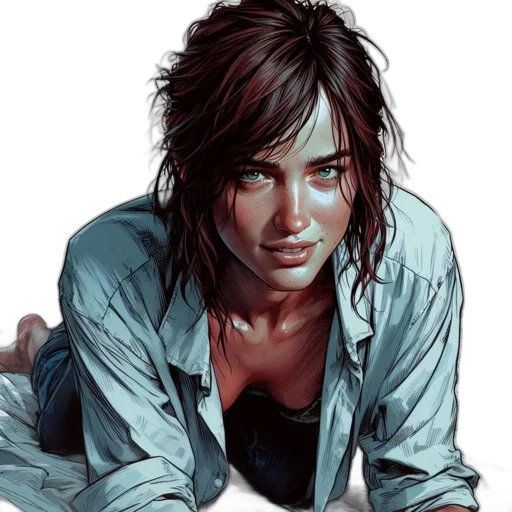 face, comic book art, photorealistic, concept art transparent PNG cut-out