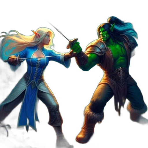 fantasy art, concept art, comic book art, pixel art transparent PNG cut-out