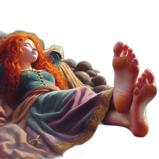 shoes, photorealistic, oil painting, fantasy art transparent PNG cut-out