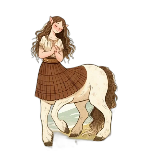 dress, hair, animal, fantasy art transparent PNG cut-out