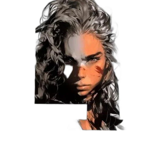 hair, face, mask, dress transparent PNG cut-out