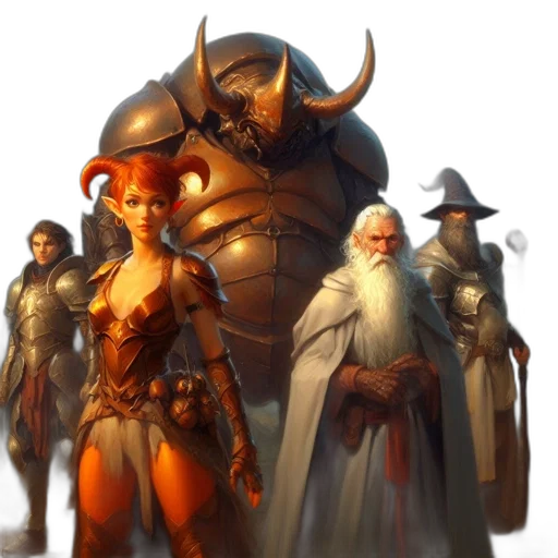 fantasy art, concept art, comic book art, pixel art transparent PNG cut-out