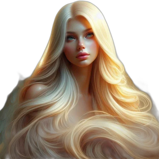 hair, dress, face, crown transparent PNG cut-out