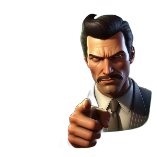 weapon, face, staff, jacket transparent PNG cut-out