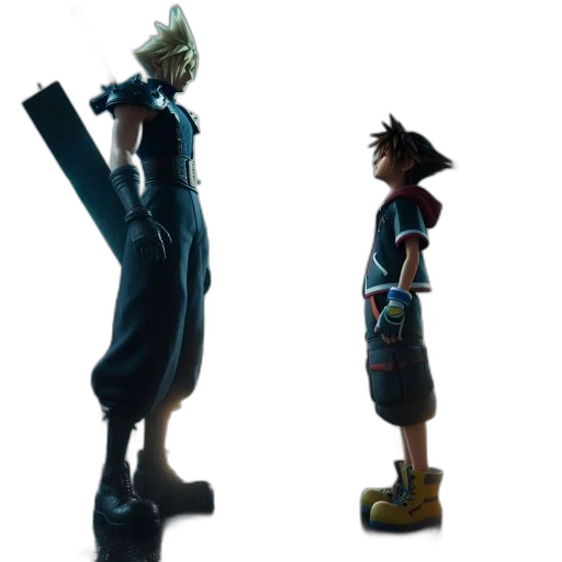 concept art, 3d render, comic book art, two transparent PNG cut-out