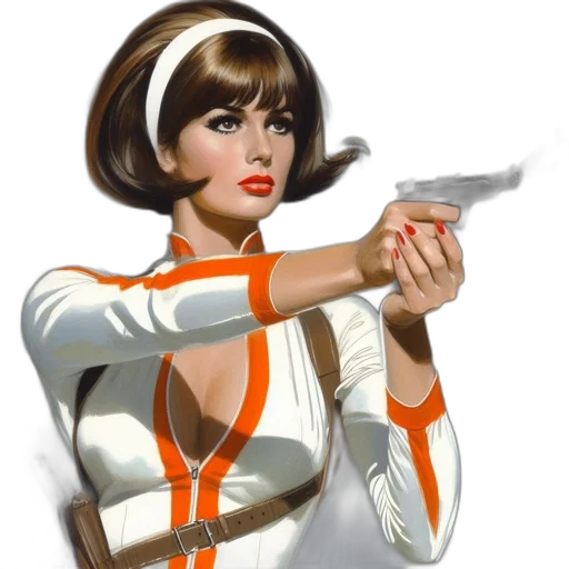 weapon, staff, jacket, comic book art transparent PNG cut-out