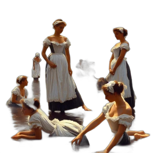 dress, staff, jewelry, concept art transparent PNG cut-out