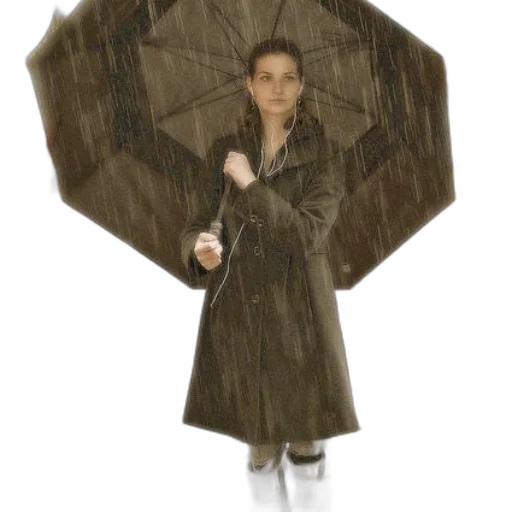 umbrella, jacket, staff, weapon transparent PNG cut-out