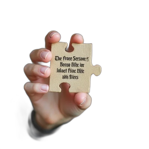 3d render, woman, holding, puzzle transparent PNG cut-out