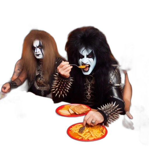 food, group, faces, painted transparent PNG cut-out