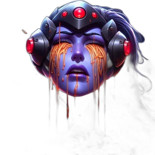mask, face, robot, concept art transparent PNG cut-out
