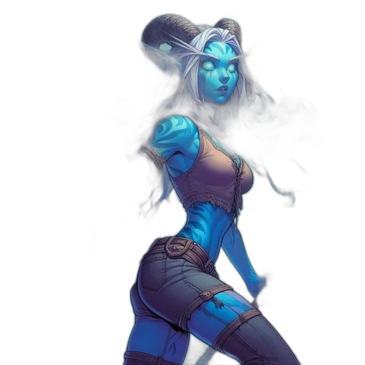 concept art, comic book art, fantasy art, cyberpunk transparent PNG cut-out