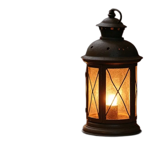 3d render, photorealistic, vintage, lantern transparent PNG cut-out