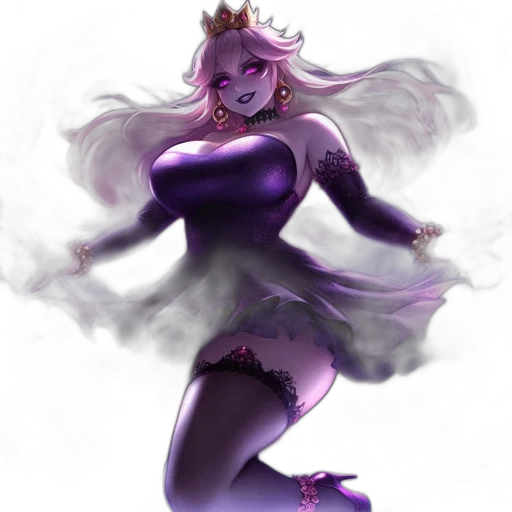 crown, dress, creature, fantasy art transparent PNG cut-out