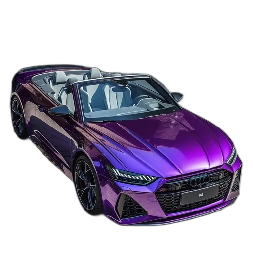 car, 3d render, vaporwave, cyberpunk transparent PNG cut-out