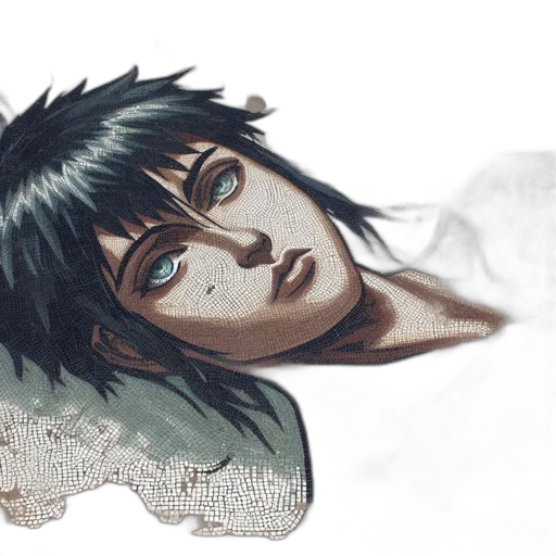 face, mask, creature, watercolor transparent PNG cut-out