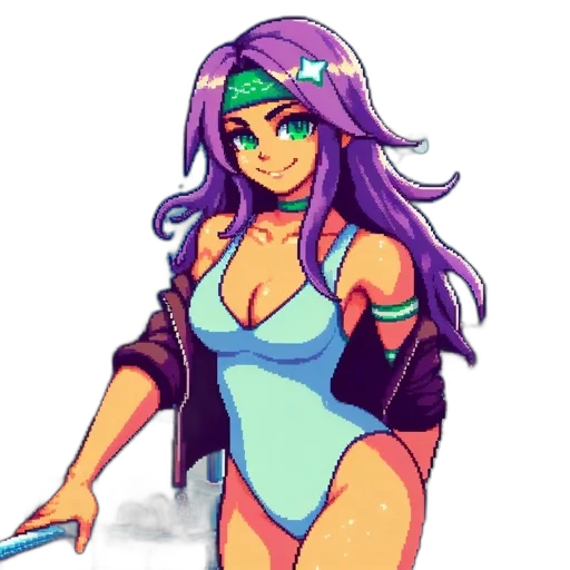 dress, staff, pixel art, concept art transparent PNG cut-out