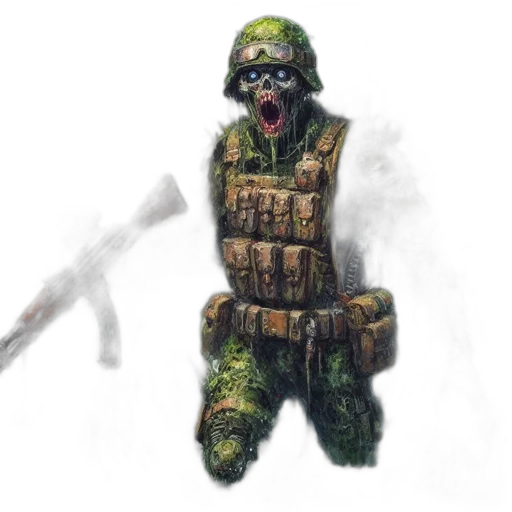 weapon, creature, face, robot transparent PNG cut-out