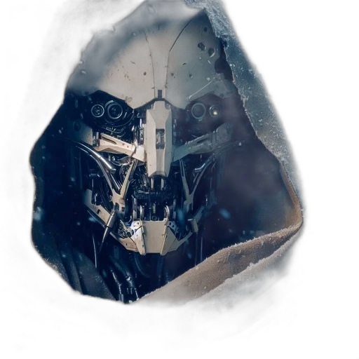 mask, face, robot, jacket transparent PNG cut-out