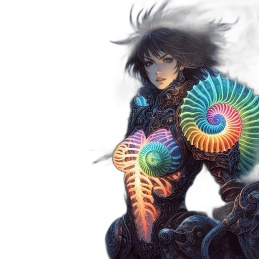 fantasy art, concept art, cyberpunk, comic book art transparent PNG cut-out