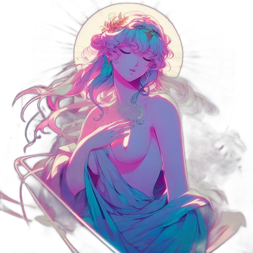 dress, crown, vaporwave, concept art transparent PNG cut-out