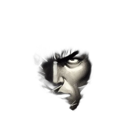 face, mask, dragon, hair transparent PNG cut-out