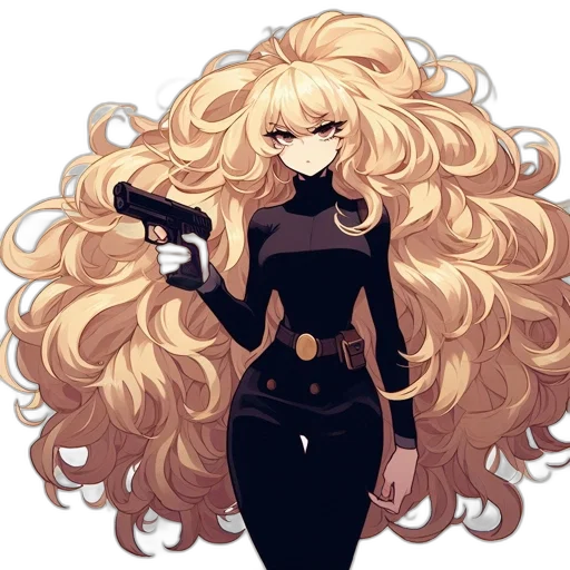 hair, staff, dress, anime transparent PNG cut-out