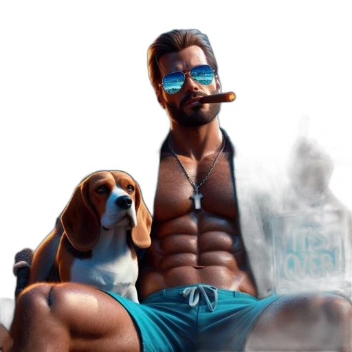 animal, concept art, cyberpunk, fantasy art transparent PNG cut-out