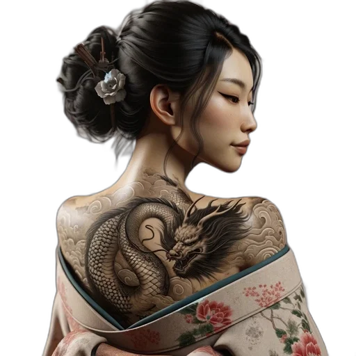 dress, dragon, jewelry, photorealistic transparent PNG cut-out