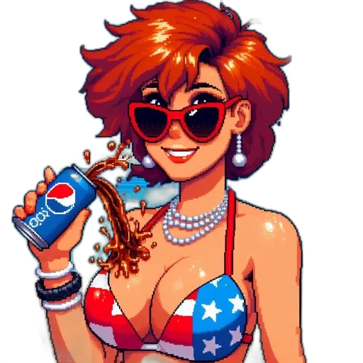 bottle, pixel art, vaporwave, cyberpunk transparent PNG cut-out