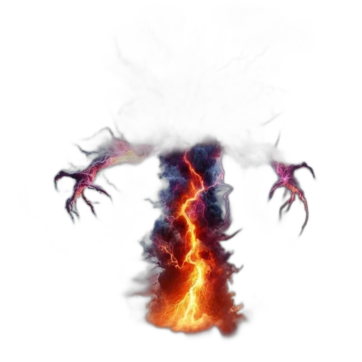 dragon, creature, hair, weapon transparent PNG cut-out